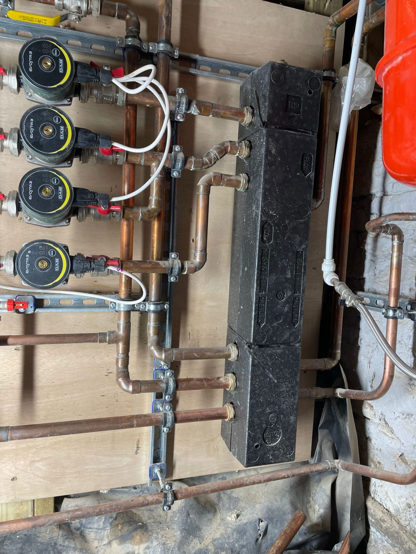 Gas boiler internals opened up during a service and diagnostic inspection